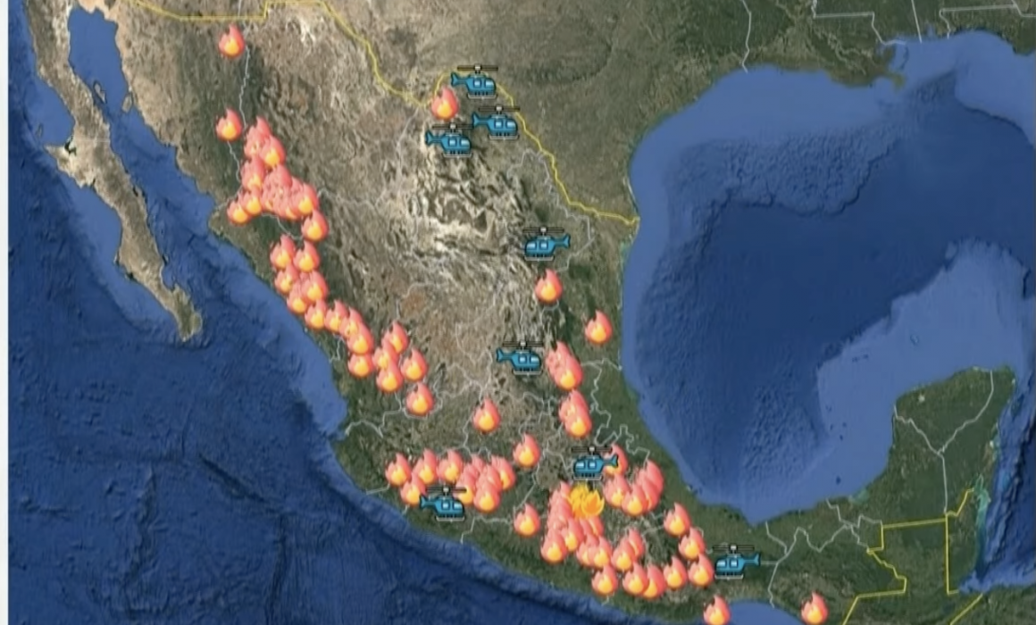 Hay 114 incendios forestales activos en el país